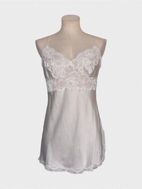 Victorias Secret Y2K Silk Lace Slip Chemise Nightgown